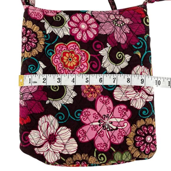 Vera Bradley Mod Floral Pink Quilted Hipster Crossbody Messenger Shoulder Bag Co - Picture 14 of 15